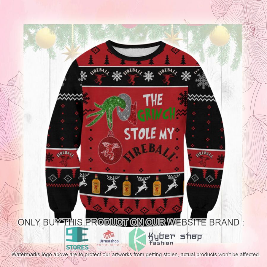NEW The Grinch Stole My Fireball Ugly Sweater 2 the grinch stole my fireball ugly christmas sweater 2 80073