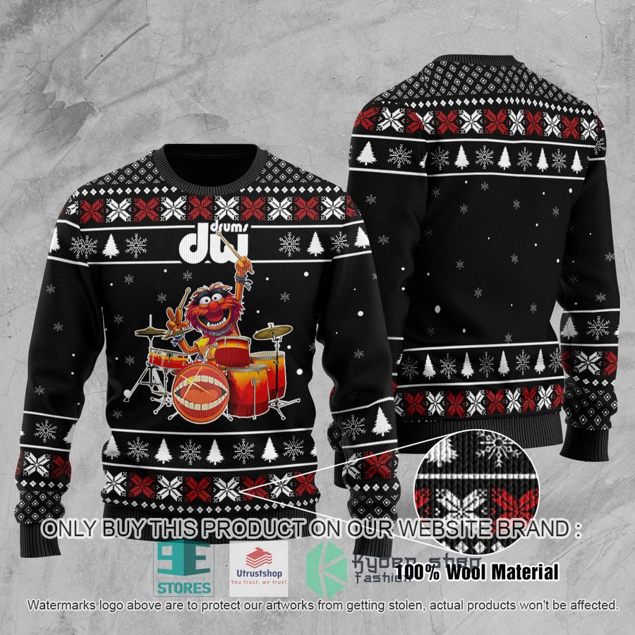 NEW The Muppet Animal Drum Workshop Ugly Sweater 2 the muppet animal drum workshop ugly chrisrtmas sweater 2 47052