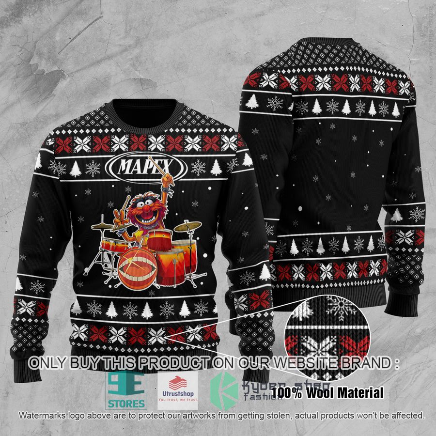 the muppet animal mapex drums ugly chrisrtmas sweater 2 53307