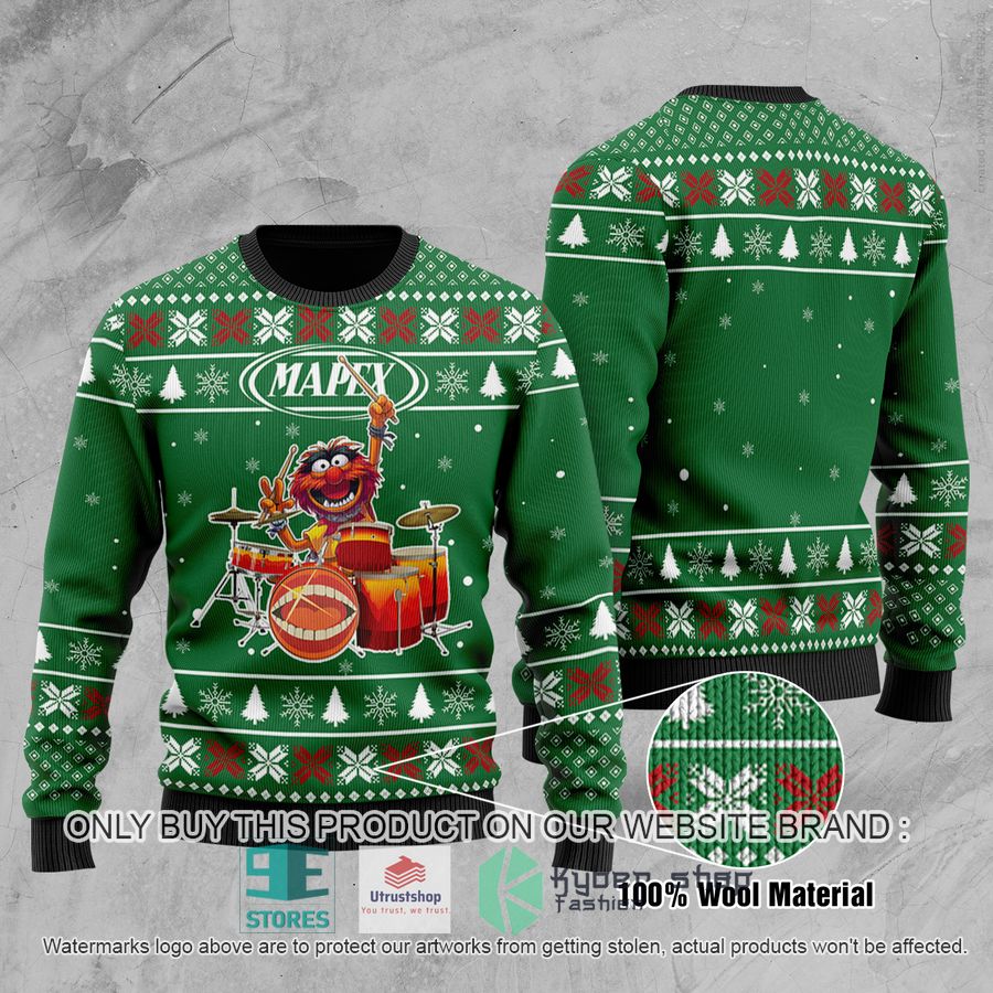 NEW The Muppet Animal Mapex Drums Ugly Sweater 4 the muppet animal mapex drums ugly chrisrtmas sweater 4 17328