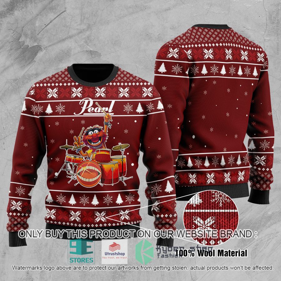 the muppet animal pearl drums ugly chrisrtmas sweater 1 29219