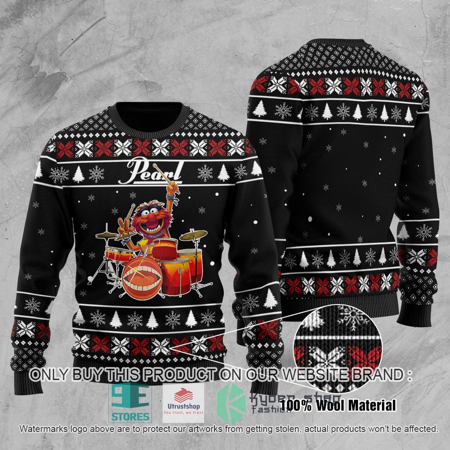 the muppet animal pearl drums ugly chrisrtmas sweater 2 12508