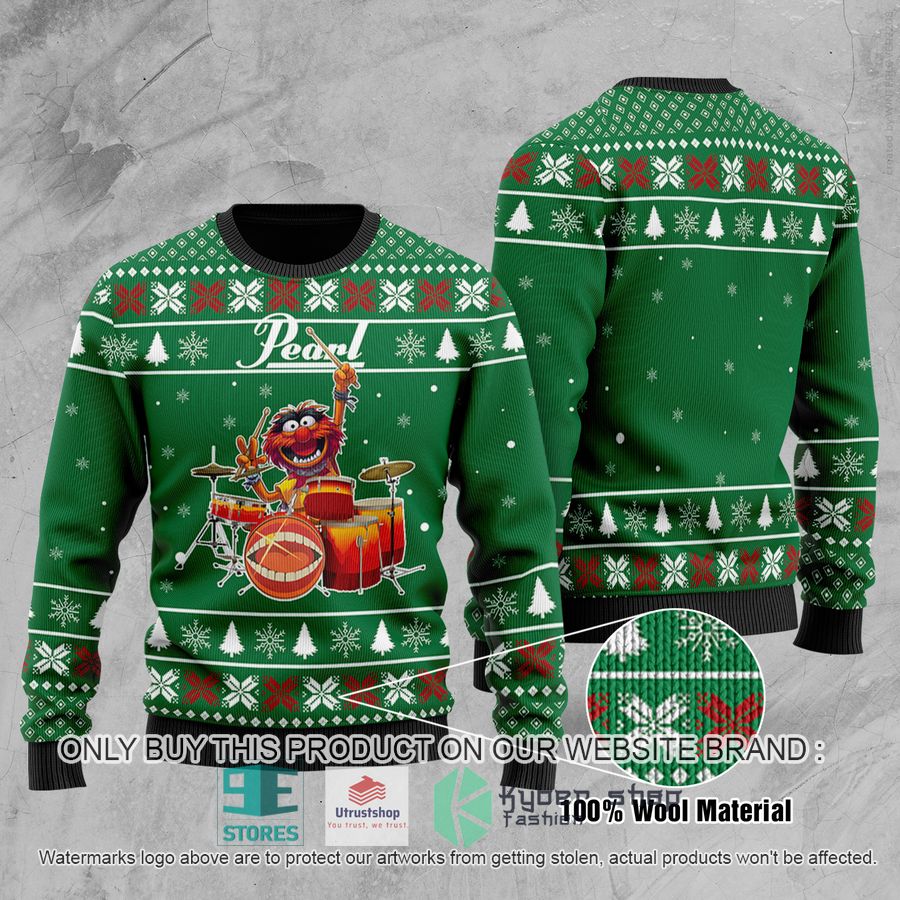 NEW The Muppet Animal Pearl Drums Ugly Sweater 4 the muppet animal pearl drums ugly chrisrtmas sweater 4 10141