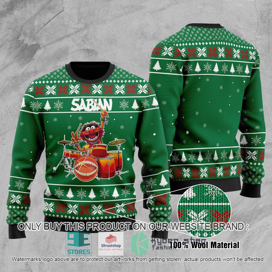 NEW The Muppet Animal Sabian Drums Ugly Sweater 4 the muppet animal sabian drums ugly chrisrtmas sweater 4 40471