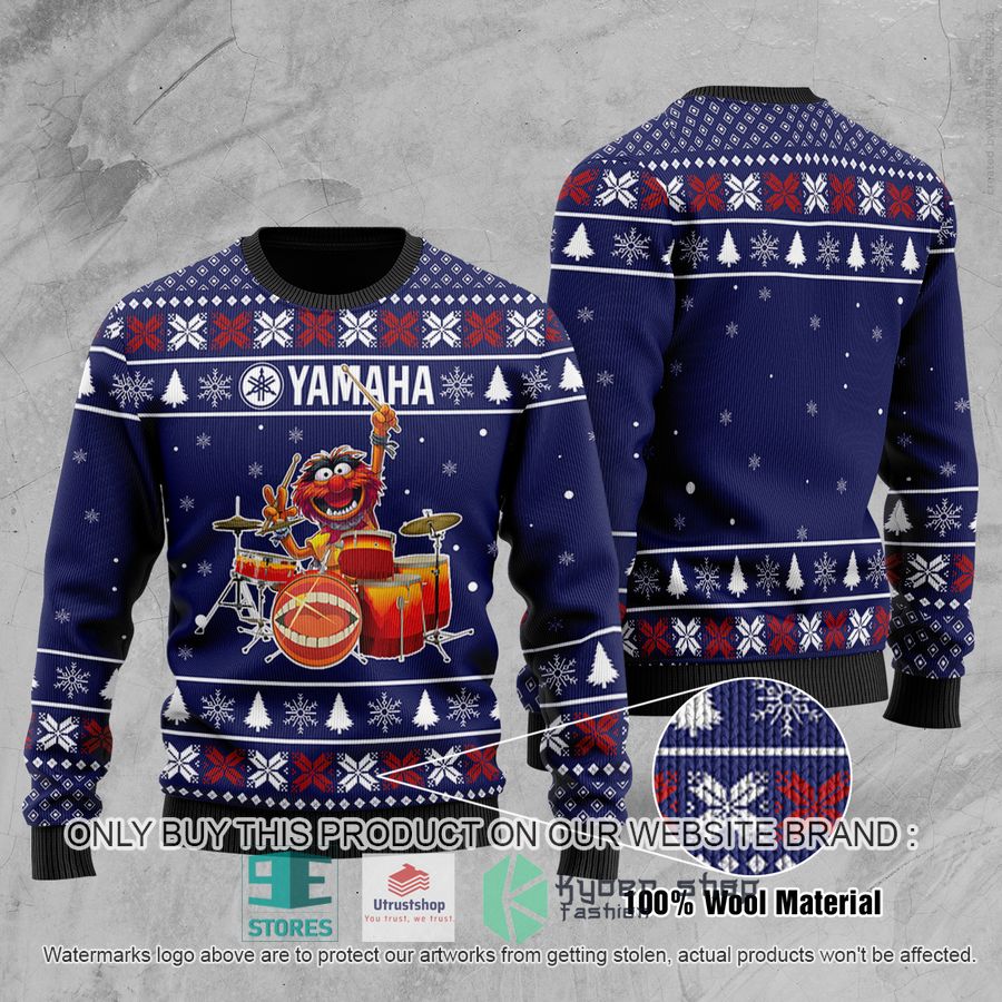 NEW The Muppet Animal Yamaha Drums Ugly Sweater 3 the muppet animal yamaha drums ugly chrisrtmas sweater 3 11447