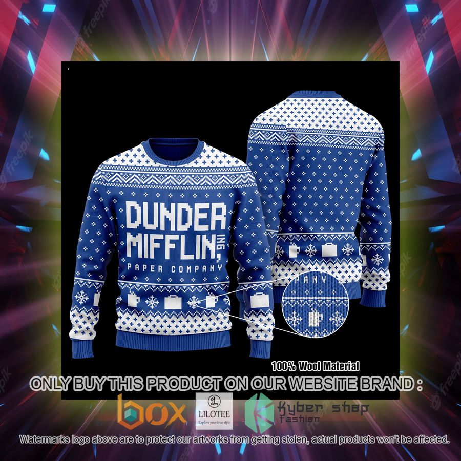 the office dunder mifflin wool sweater 2 30486