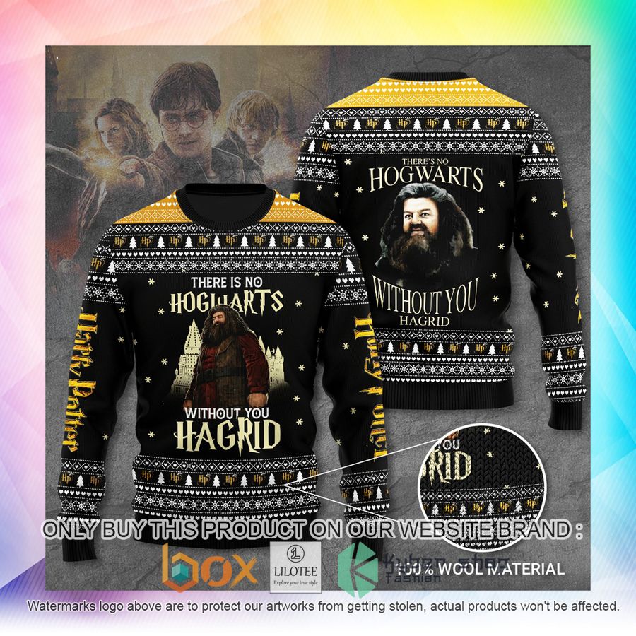 there is no hogwarts without you hagrid ugly christmas sweatshirt 2 91332
