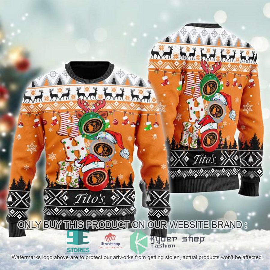 titos vodka ho ho ho ugly christmas sweater 1 81714