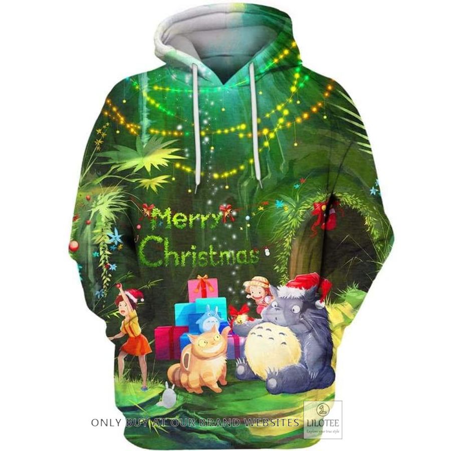 Totoro Merry Christmas 3D Shirt, Hoodie 2 totoro merry christmas 3d shirt hoodie 1 46084