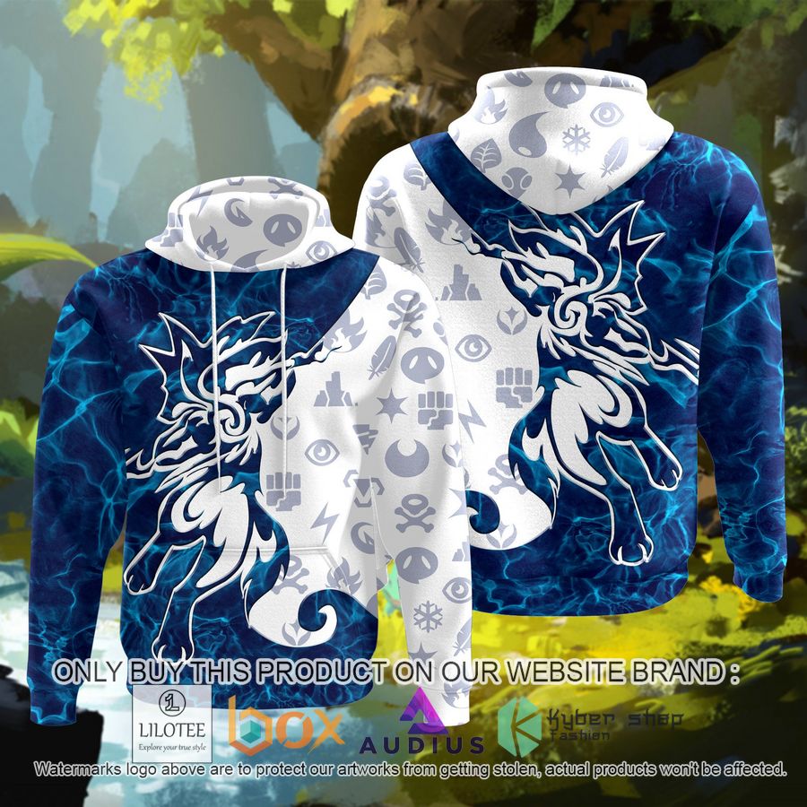 tribal lucario 3d hoodie 1 99461