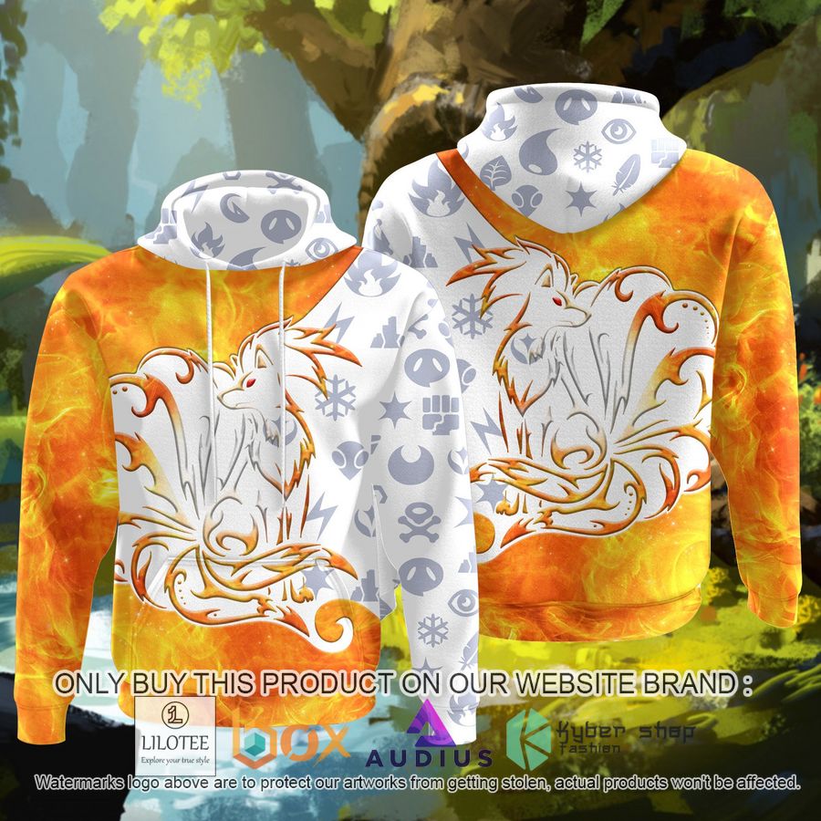 tribal ninetales 3d hoodie 1 19563