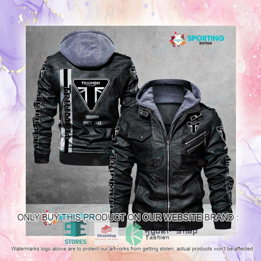 NEW Triumph Since 1983 Men Leather Jacket 3 triumph since 1983 leather jacket 3 24354