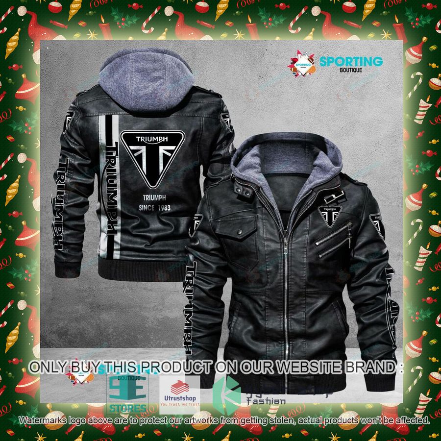 NEW Triumph Since 1983 Men Leather Jacket 5 triumph since 1983 leather jacket 5 41713