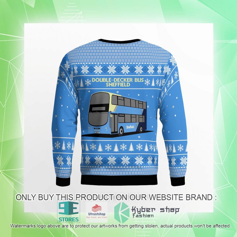 NEW UK Double-Decker Bus Sheffield Christmas Sweater 9 uk double decker bus sheffield christmas sweater 9 63726