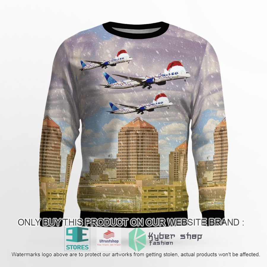 united airlines boeing 787 dreamliner over albuquerque sweater 2 65555