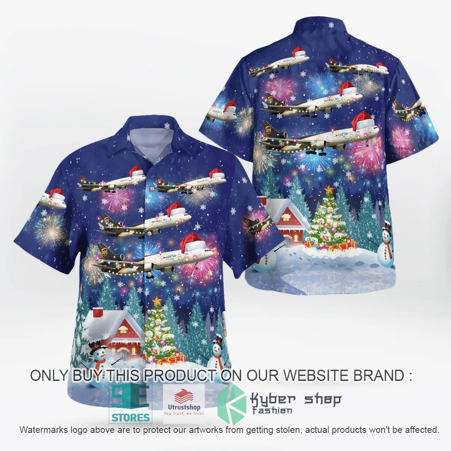 ups mcdonnell douglas md 11f christmas hawaiian shirt 1 88495