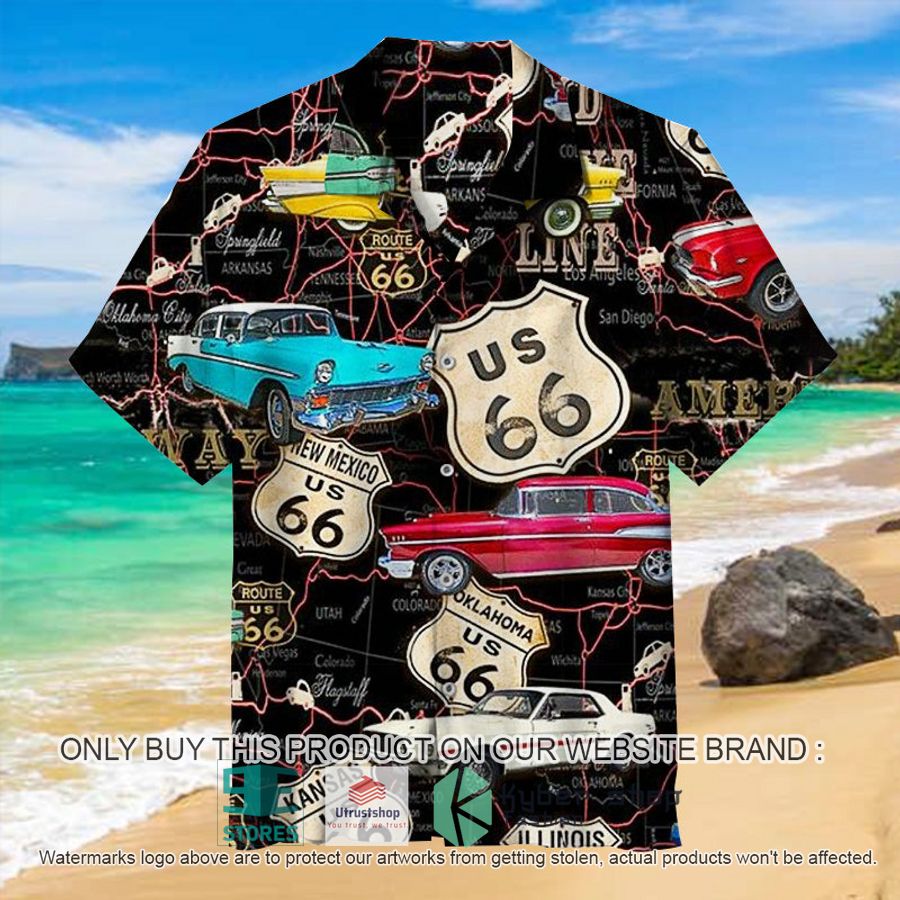 NEW US 66 Map black Hawaii Shirt 1 us 66 map black hawaiian shirt 1 50046