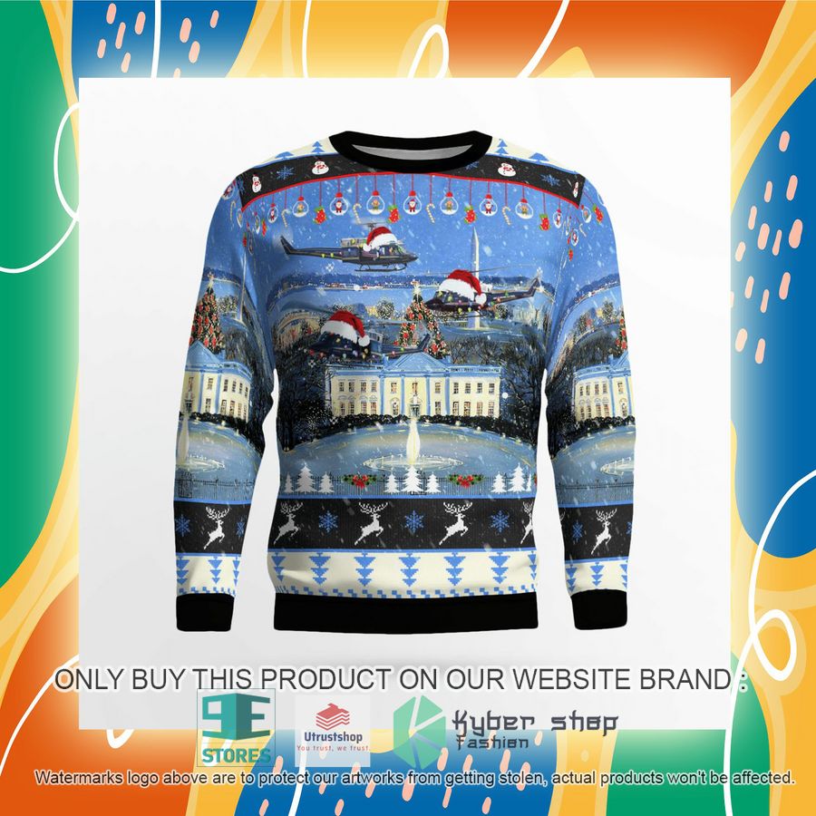 NEW US Air Force Bell UH-1N Twin Huey of the 1st Helicopter Squadron flying over Washington DC Christmas Sweater 8 us air force bell uh 1n twin huey of the 1st helicopter squadron flying over washington dc christmas sweater 8 94116