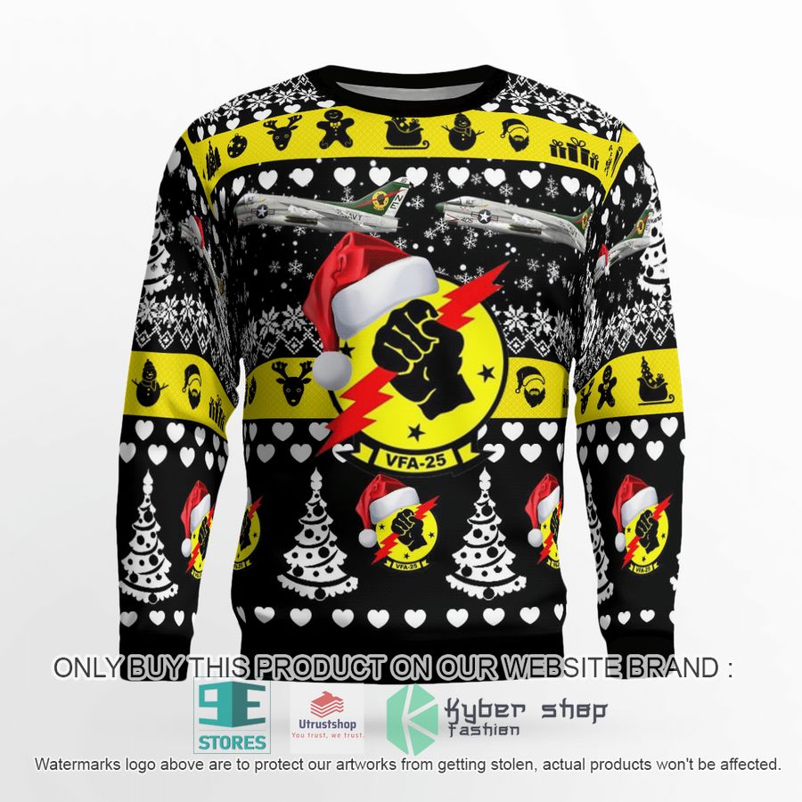 us navy a7e corsair ii of va 25 christmas sweater 2 83748