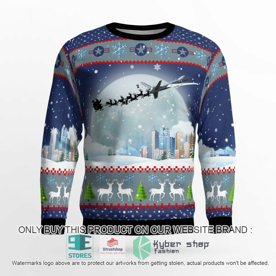 usaf general atomics mq 9 reaper santas sleigh christmas sweater 2 47627