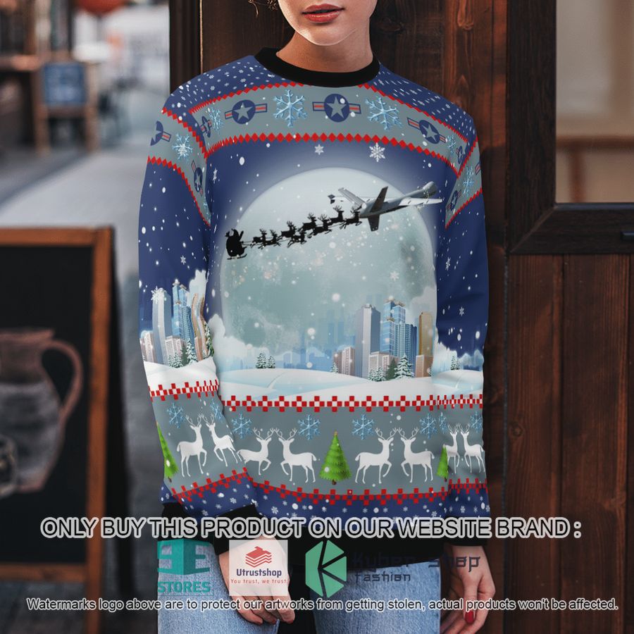 NEW USAF General Atomics MQ-9 Reaper Santa's Sleigh Christmas Sweater 5 usaf general atomics mq 9 reaper santas sleigh christmas sweater 5 59837