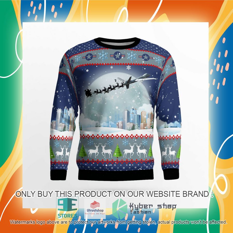 NEW USAF General Atomics MQ-9 Reaper Santa's Sleigh Christmas Sweater 8 usaf general atomics mq 9 reaper santas sleigh christmas sweater 8 24278
