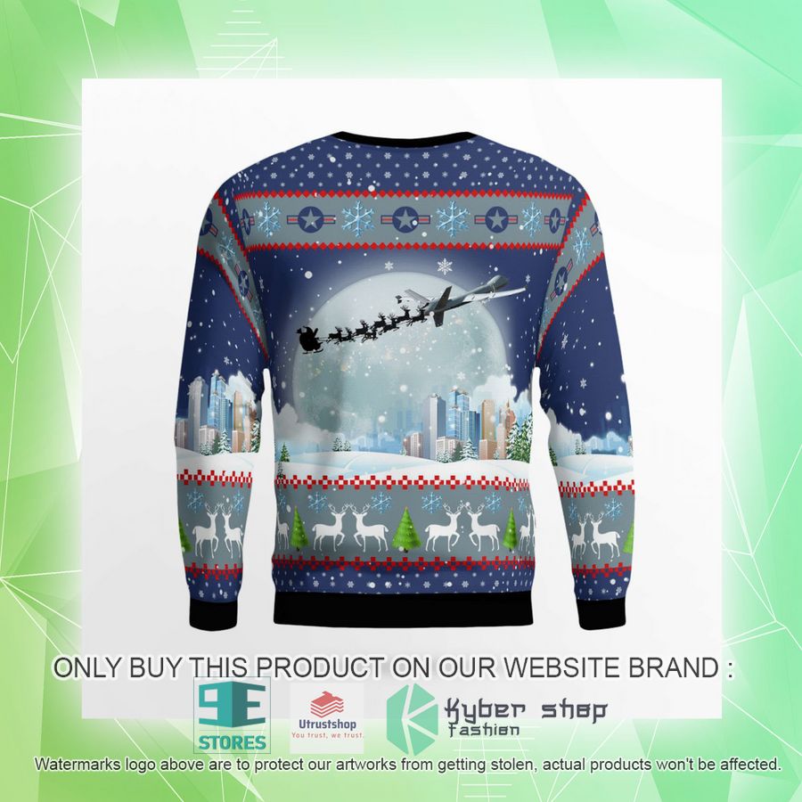 NEW USAF General Atomics MQ-9 Reaper Santa's Sleigh Christmas Sweater 9 usaf general atomics mq 9 reaper santas sleigh christmas sweater 9 92394
