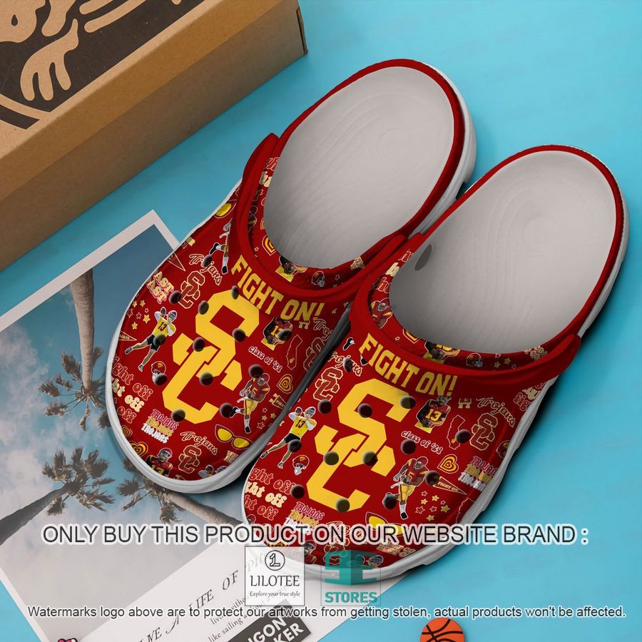 NEW USC Trojans football Fight On Crocs Crocband Shoes 4 usc trojans football fight on crocs crocband shoes 3 48716