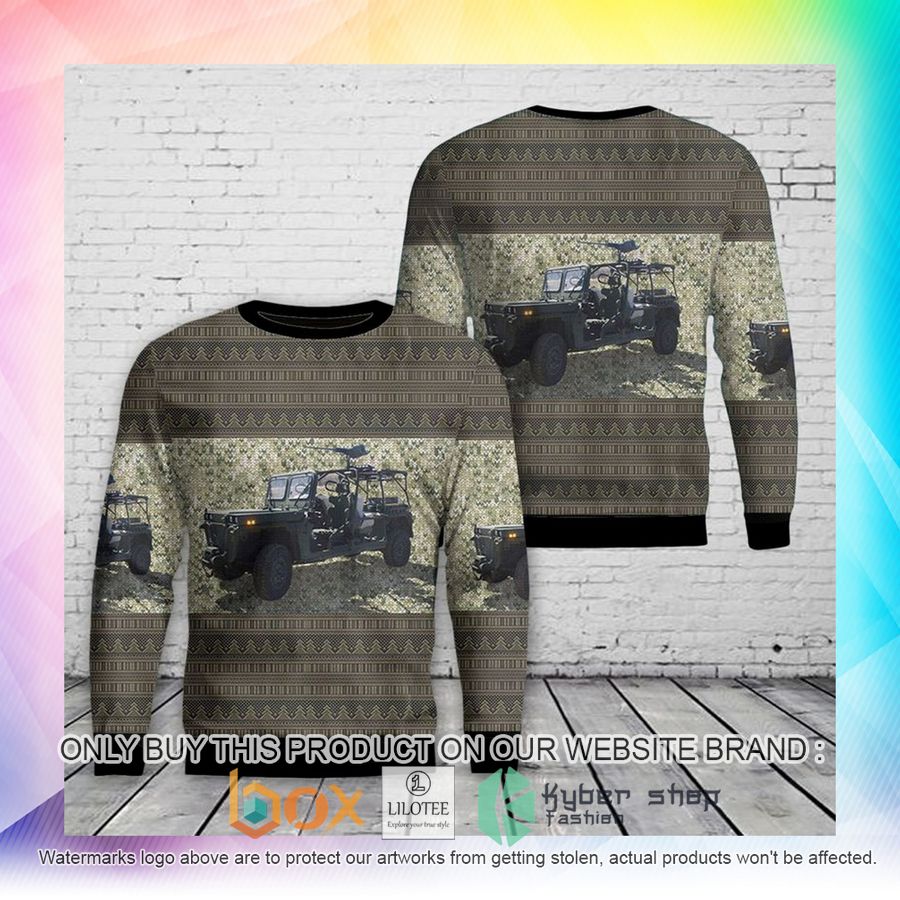 usmc light utility vehicle m1161 growler christmas ugly christmas sweatshirt 2 83673