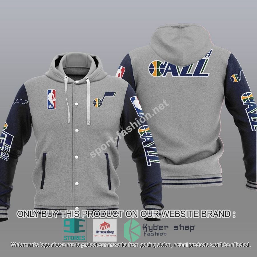 utah jazz nba baseball hoodie jacket 2 18648