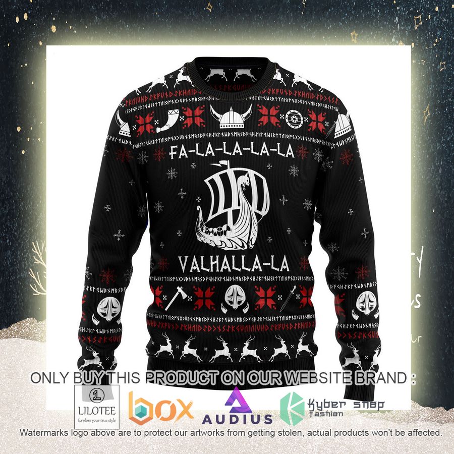 Valhalla Viking Ugly Christmas Sweater 10 valhalla viking ugly christmas sweater 10 48699
