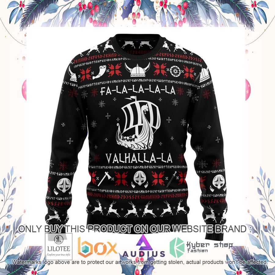 Valhalla Viking Ugly Christmas Sweater 16 valhalla viking ugly christmas sweater 16 48313