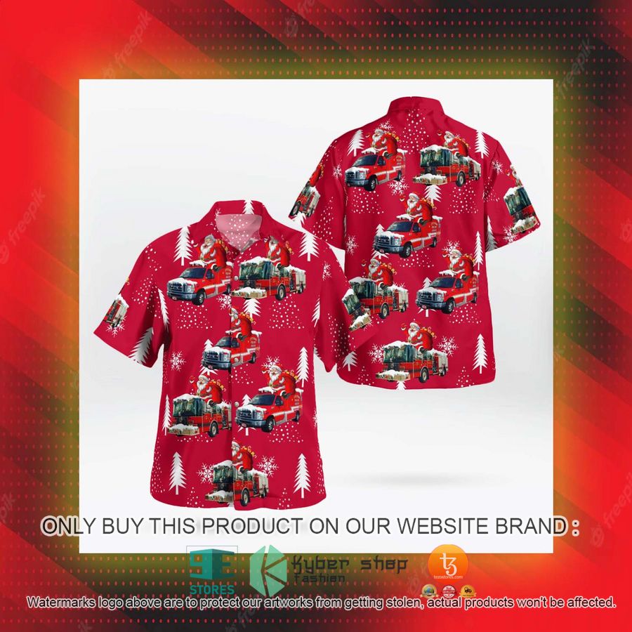vermont barre city fire department christmas hawaiian shirt 1 35622
