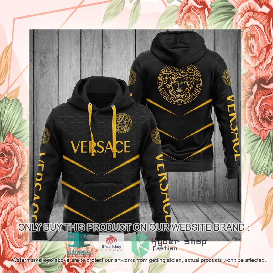 NEW Versace black Full Print Hoodie 2 versace black 3d hoodie 2 78045