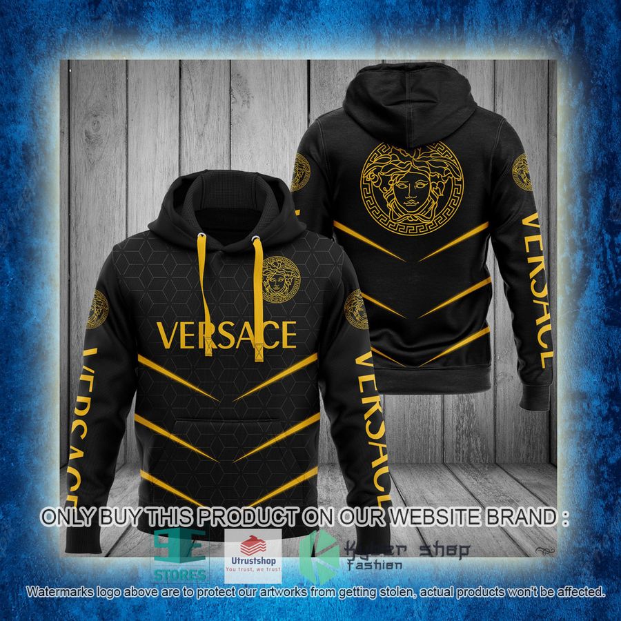 NEW Versace black Full Print Hoodie 3 versace black 3d hoodie 3 75586