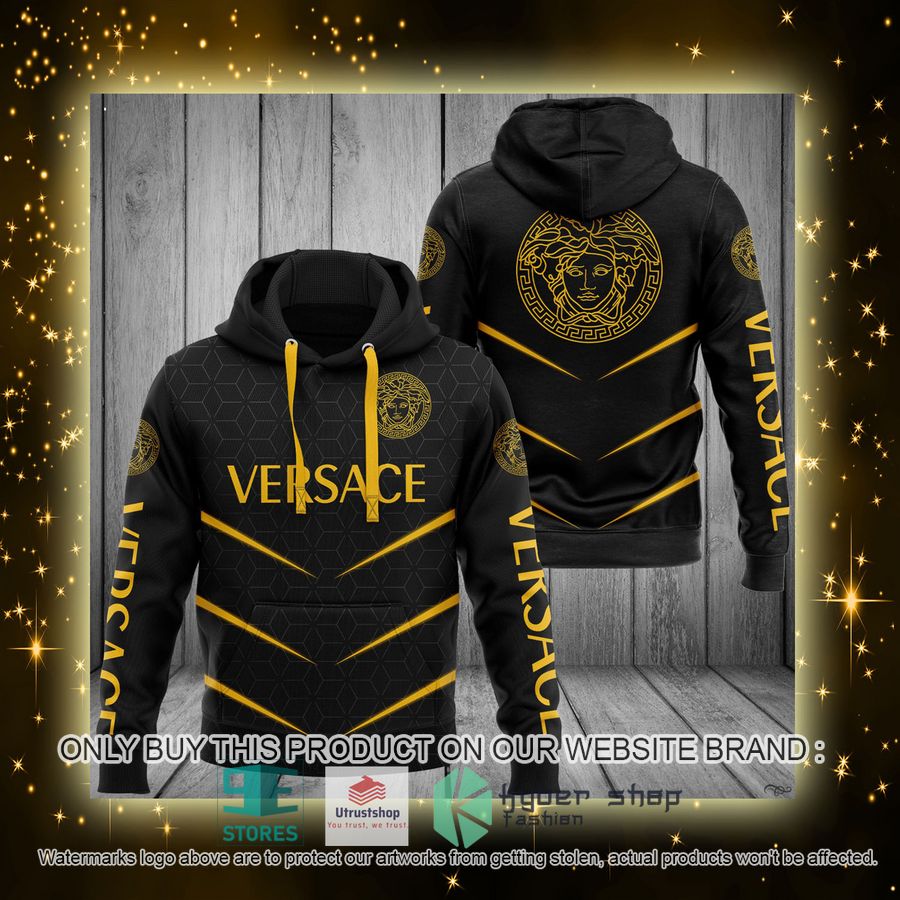 NEW Versace black Full Print Hoodie 4 versace black 3d hoodie 4 13010