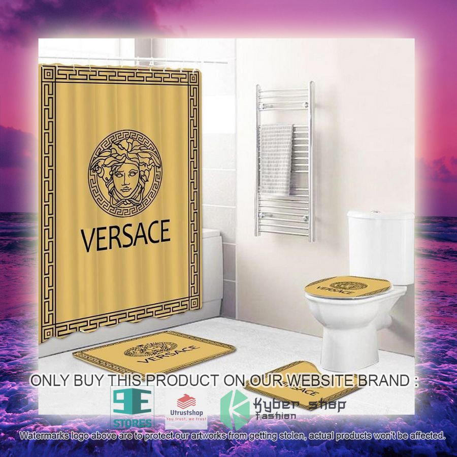 NEW Versace Light Yellow Shower Curtain Sets 3 versace light yellow shower curtain sets 3 16158