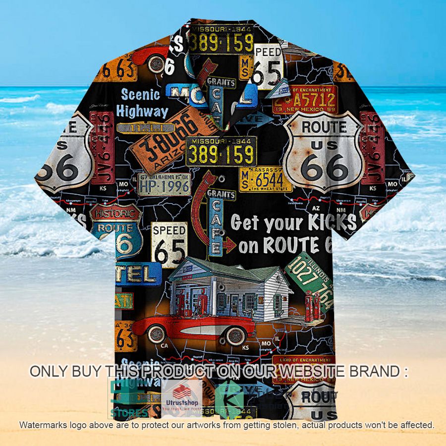 NEW Very cool Route 66 signage on black background Hawaii Shirt 8 very cool route 66 signage on black background hawaiian shirt 1 97180