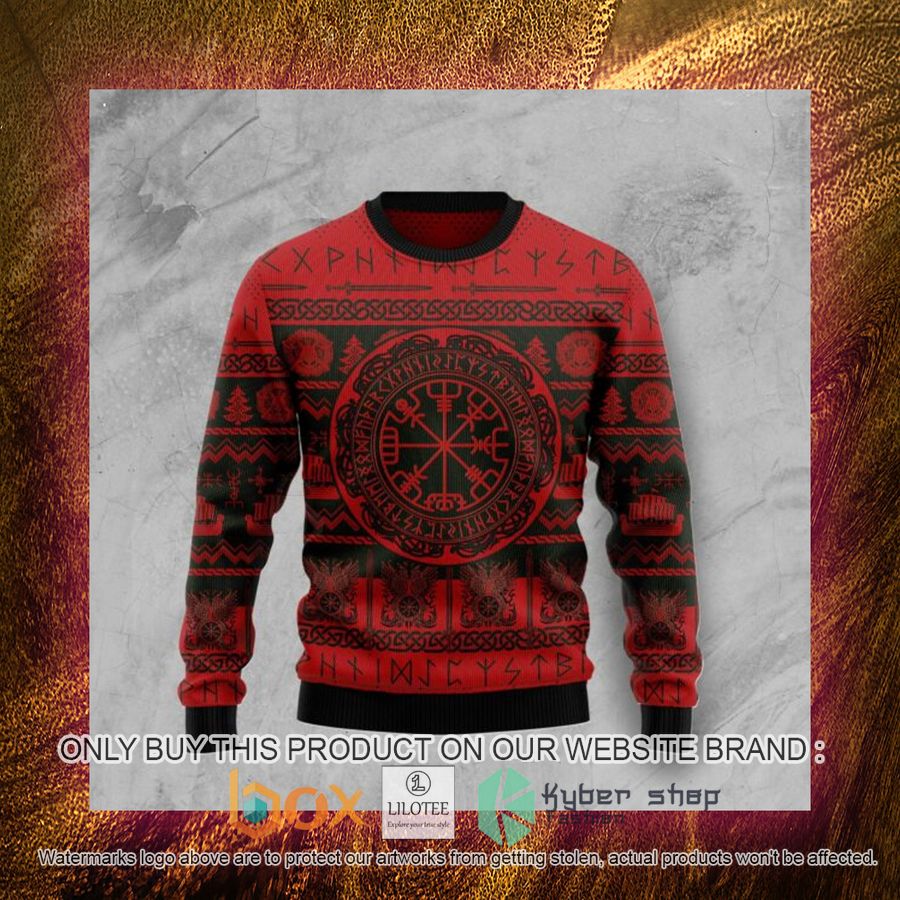 Viking Vegvisir Ugly Christmas Sweatshirt 4 viking vegvisir ugly christmas sweatshirt 4 65951