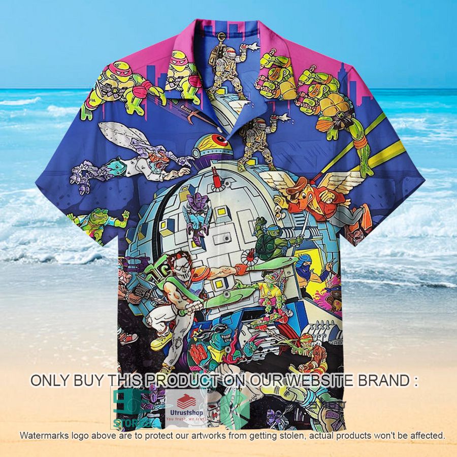 NEW Vintage Ninja Turtles Hawaii Shirt 9 vintage ninja turtles hawaiian shirt 1 39089