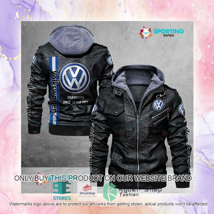 NEW Volkswagen Since 28 May 1937 Men Leather Jacket 3 volkswagen since 28 may 1937 leather jacket 3 64658