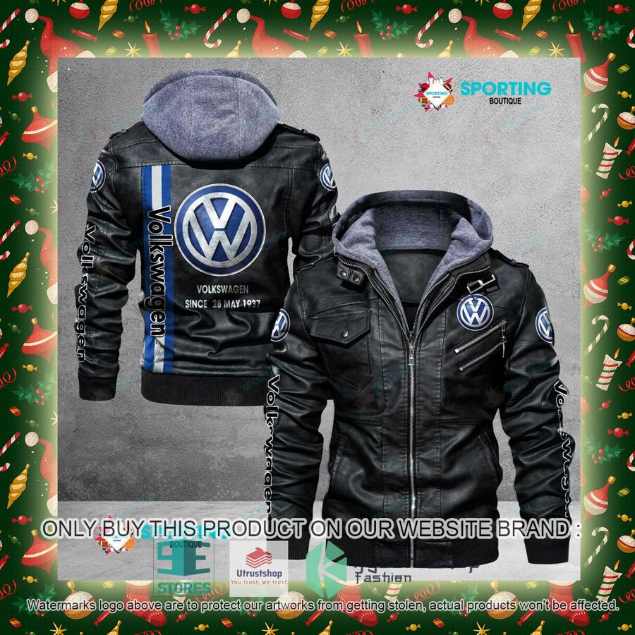 NEW Volkswagen Since 28 May 1937 Men Leather Jacket 5 volkswagen since 28 may 1937 leather jacket 5 34180