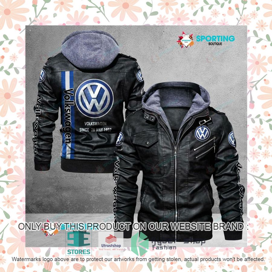 NEW Volkswagen Since 28 May 1937 Men Leather Jacket 7 volkswagen since 28 may 1937 leather jacket 7 27522
