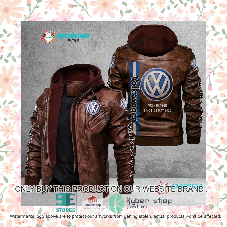 NEW Volkswagen Since 28 May 1937 Men Leather Jacket 8 volkswagen since 28 may 1937 leather jacket 8 64833