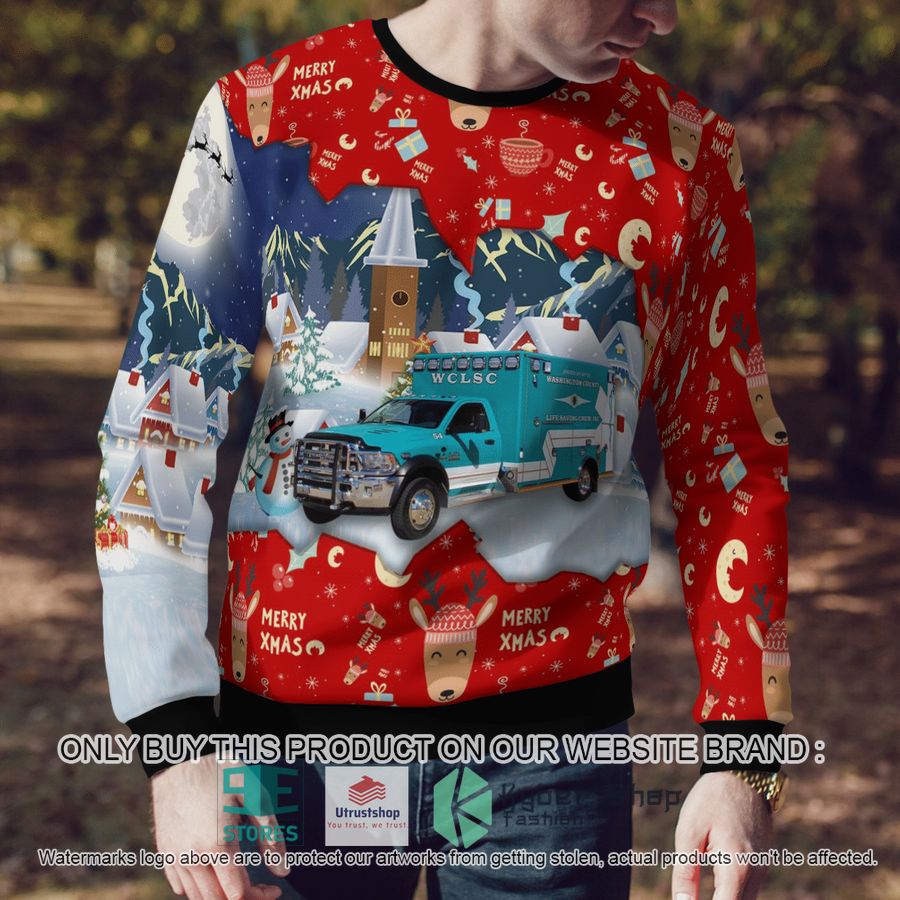 NEW Washington County Virginia Washington County Life Saving Crew EMS Christmas Sweater 4 washington county virginia washington county life saving crew ems christmas sweater 4 31650