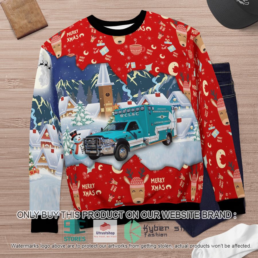 NEW Washington County Virginia Washington County Life Saving Crew EMS Christmas Sweater 6 washington county virginia washington county life saving crew ems christmas sweater 6 56486
