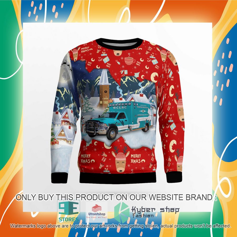 NEW Washington County Virginia Washington County Life Saving Crew EMS Christmas Sweater 8 washington county virginia washington county life saving crew ems christmas sweater 8 68881