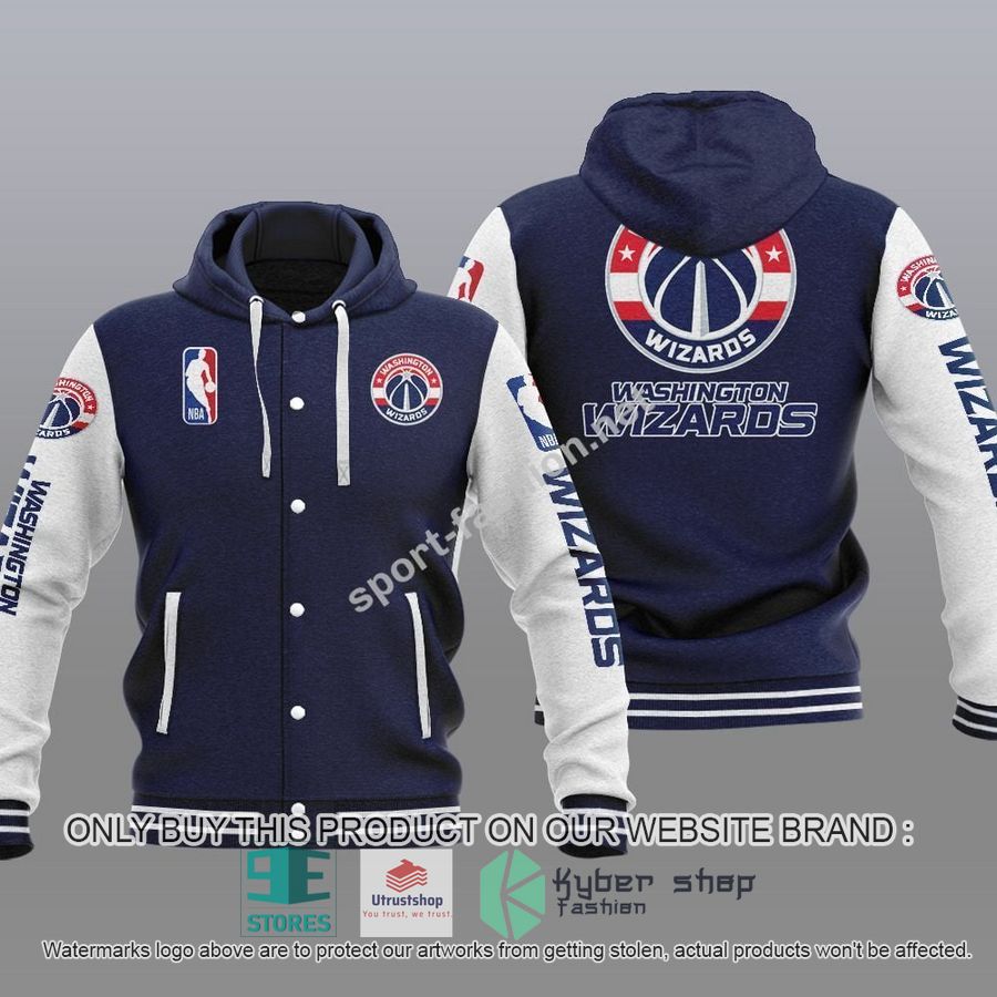 NEW Washington Wizards Varsity Hoodie Jacket 3 washington wizards nba baseball hoodie jacket 3 91687
