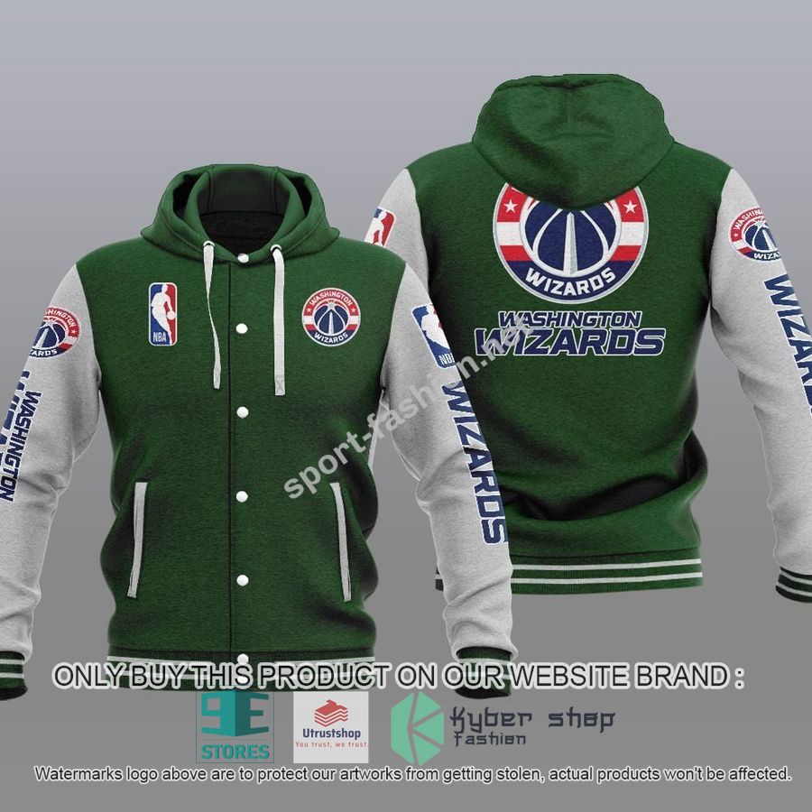 NEW Washington Wizards Varsity Hoodie Jacket 5 washington wizards nba baseball hoodie jacket 5 86157