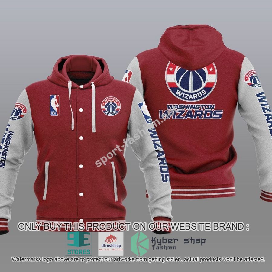 NEW Washington Wizards Varsity Hoodie Jacket 6 washington wizards nba baseball hoodie jacket 6 66565